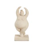 Escultura_Bailarina_Poliresina_Bege_28x12x12cm_Ref.18396_Mart