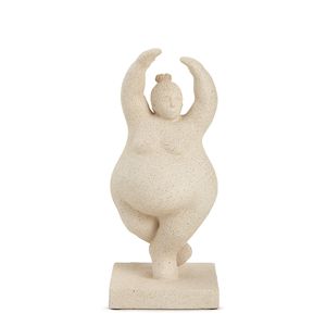 Escultura Bailarina Poliresina Bege 28x12x12cm 18396 - Mart