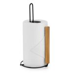 Suporte_Rolo_Papel_Toalha_Eco_Design_Aço_E_Madeira_Preto_29,5x13,5x15cm_Ref.0453_Arthi