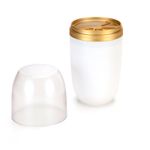 Porta_Escovas_E_Pasta_Com_Tampa_Transparente_Plástico_Branco_Dourado_500ml_Ref.1971_Arthi
