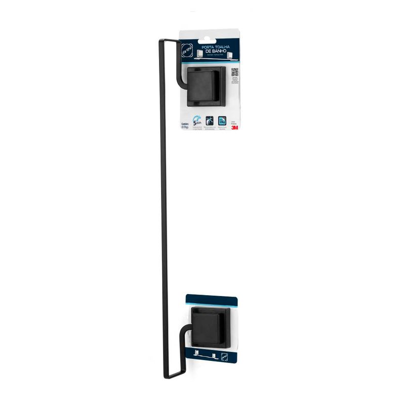 Porta_Toalha_Banho_Piatina_Aço_Preto_3m_Ref.2571_Arthi