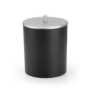 Lixeira Com Tampa Plástico Preto Cromado 5 Litros 8870 - Arthi
