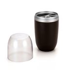 Porta_Escovas_E_Pasta_Com_Tampa_Transparente_Plástico_Preto_Cromado_500ml_Ref.8050_Arthi