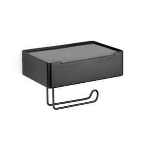 Suporte Porta Lenços E Papel Higiênico Plástico Preto 3m 8380 - Arthi