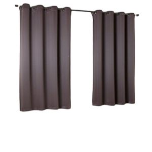Cortina Corta Luz 100% Poliéster Marrom Café 260x170cm - BecaDecor