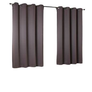 Cortina Corta Luz 100% Poliéster Marrom Café 260x230cm 17522 - BecaDecor