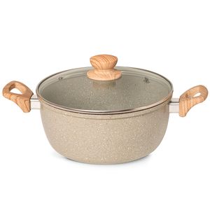Caçarola Com Tampa Revestimento Cerâmico E Indução Alumínio Cinza Claro 28cm 7,5 Litros 13831102 - Oster Home