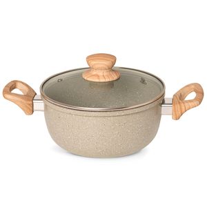 Caçarola Com Tampa Revestimento Cerâmico Indução Alumínio Cinza Claro 26cm 5L 13831002/ 13831002AMI - Oster Home