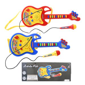 Guitarra E Microfone Musical Infantil Melodia Kids Sortido LJM201 - honeyhome