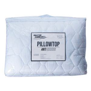 Pillow Top Solteiro Anti Stress Com Elástico Poliéster Branco 188x88cm 10220267 - Master Comfort