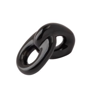 Escultura Elo Cerâmica Preto 11,8x7,6x6,4cm CB4234 - Moment