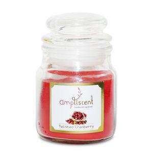 Vela Aromática Twisted Cranberry Com Pote de Vidro 128g 4570 - Ampliscent