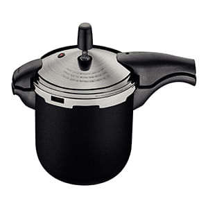 Panela de Pressão 6l Vancouver Effect Em Alumínio Antiaderente Starflon Max Preto 24cm Ref.20592424 Tramontina