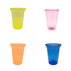 Copo Balada Neon Plástico PS Sortido 330ml 20 Unidades CBFSTP330 - Bello Festas