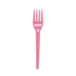 Garfo_Descartável_Para_Sobremesa_Plástico_Ps_Rosa_Perolado_50_Unidades_Ref.TGSROP50_Bello_Festas