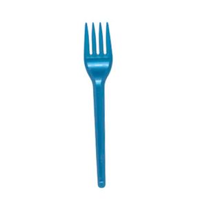 Garfo Descartável Para Sobremesa Plástico Ps Azul Perolado 50 Unidades TGSAZP50 - Bello Festas