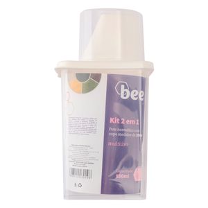 Pote Hermético Medidor Plástico 850ml  9x6,7x21cm B0419 - bee