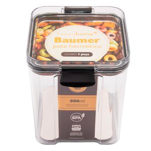 Pote Hermético Plástico 900ml 10,2x11,2x12cm LM2372 - honeyhome