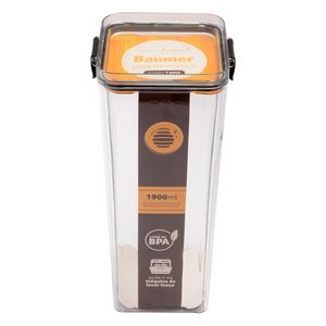 Pote Hermético Plástico 1900ml 10,2x11,2x26cm LM2374 - honeyhome