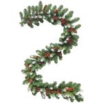 Festão_Nevado_Com_Pinha_Natal_Plástico_Pvc_2,7_Metros_Ref.LM2482NTL_honeyhome