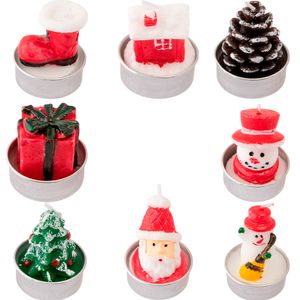 Mini Vela Natal Com Suporte Metal Cera Sortido 3x3x5cm LM2408NTL - honeyhome