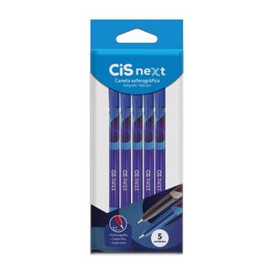 Caneta Esferográfica Next 0.7mm Azul 5 Unidades 57693 - Cis