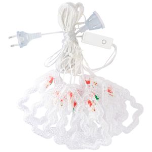 Pisca Pisca Cascata Árvore com Papai Noel 100 LEDs Branco Quente 3m Bivolt LM2892NTL - honeyhome