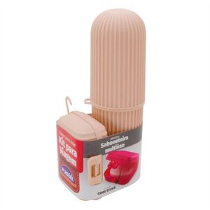 Kit Estojo e Saboneteira Multiuso Plástico Cores Sortidas 15942 - Plasútil