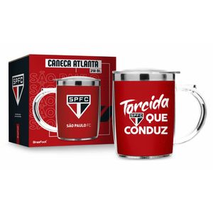 Caneca Plástica Inox Sw São Paulo 350ml 12660 - Brasfoot