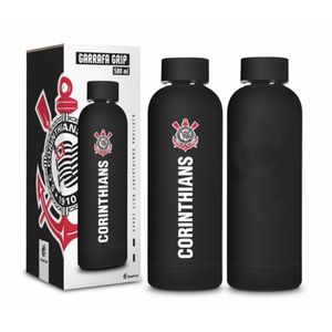 Garrafa Térmica Grip 500ml Inox Emborrachado Times Corinthians 13173 - Brasfootm