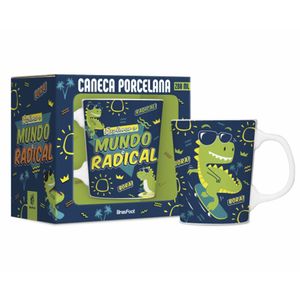 Caneca Porcelana Premium 260ml Mundo Radical 14150 - Brasfoot
