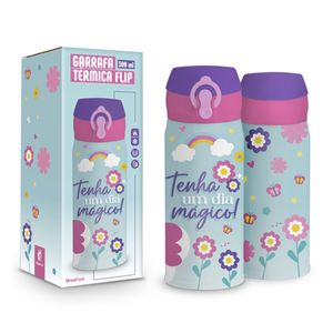 Garrafa Térmica Flip Inox 300ml Um Dia Mágico 14161 - Brasfoot