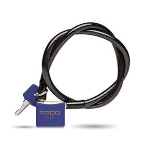 Cadeado Bicicleta Latão 30mm Azul 51017276 - Pado