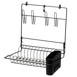 Escorredor Cook Home Seca Pratos Copos E Talher Aço Preto 37,8x24,9x32,5cm - Arthi