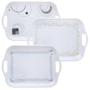 Bandeja Duoline Retangular Melanina Sortida 40,5x28,5x2,5cm Ref.LM1305 honeyhome