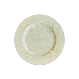 Sousplat Versalhes Chocolate Branco 33cm B5134CB - Nsw