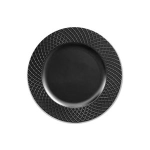 Sousplat Garden Preto Fosco 33cm B5136PO - Nsw