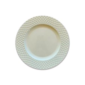 Sousplat Garden Chocolate Branco 33cm B5136CB - Nsw