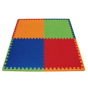 Tapete Eva Play Mat 52x52 Cm 8mm 4 Peças, 4 Bordas P/ Acabamento EV007311 - Evamax