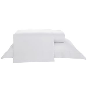 Fronha Avulsa 3 Abas 180 Fios 100% Algodão Branco 50x70cm 20264 - Beca Home