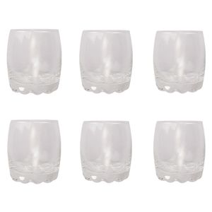 Jogo Copos Para Whisky Vidro Transparente 50ml 6 Peças 4,7x4,9x5,7cm LM2694 - honeyhome
