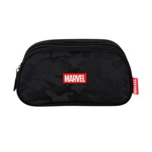 Estojo Escolar Marvel Triplo Preto ET47488AG - Luxcel