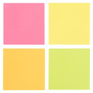 Jogo Bloco de Notas Autoadesivas 4 Blocos 100 Folhas 3x3cm LM2609PAP - honeyhome