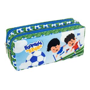Estojo Escolar Duplo Futebol Skipper Tecido 4311 - Dac