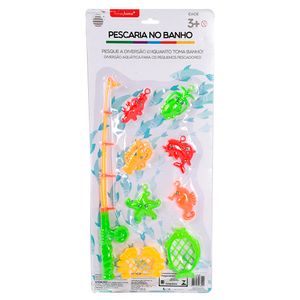 Conjunto Pescaria Com Vara Plástico 7 Peças LM2206 - honeyhome