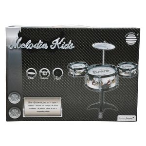 Bateria Infantil Melodia Kids Cinza LM2296 - honeyhome