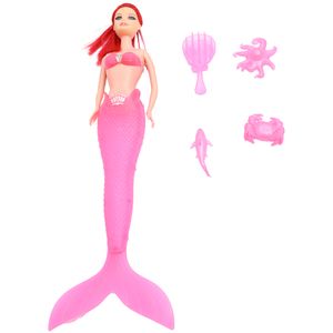 Boneca Adrieli Sereia Com Acessórios 6 Peças LM2297 - honeyhome