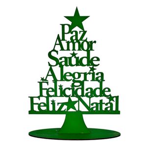 Letreiro Natal G Árvore de Palavras Verde 29x22cm ANM4005 - Nsw