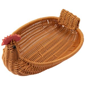 Cesto de Mesa Multiúso Galinha Plástico 21x27x15cm LM2504 - honeyhome