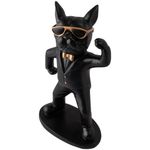 Estatueta_Cachorro_de_Óculos_Em_Pé_Resina_E_Aço_Inox_Preto_15x9x28cm_Ref.LM2858_honeyhome